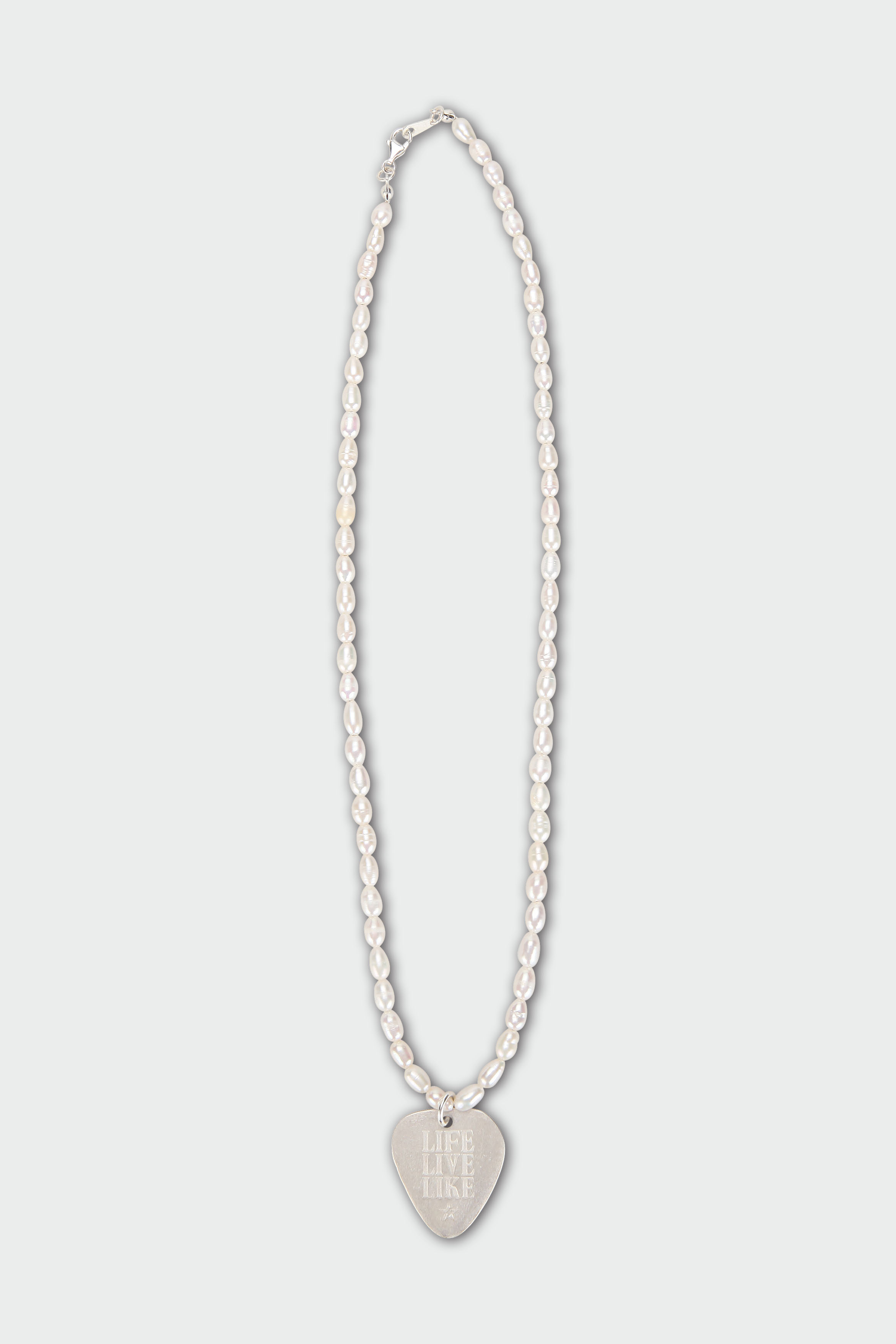 Pearl Silver Pick Necklace